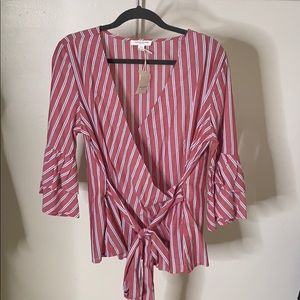 BNWT Striped 3/4 sleeve Blouse
